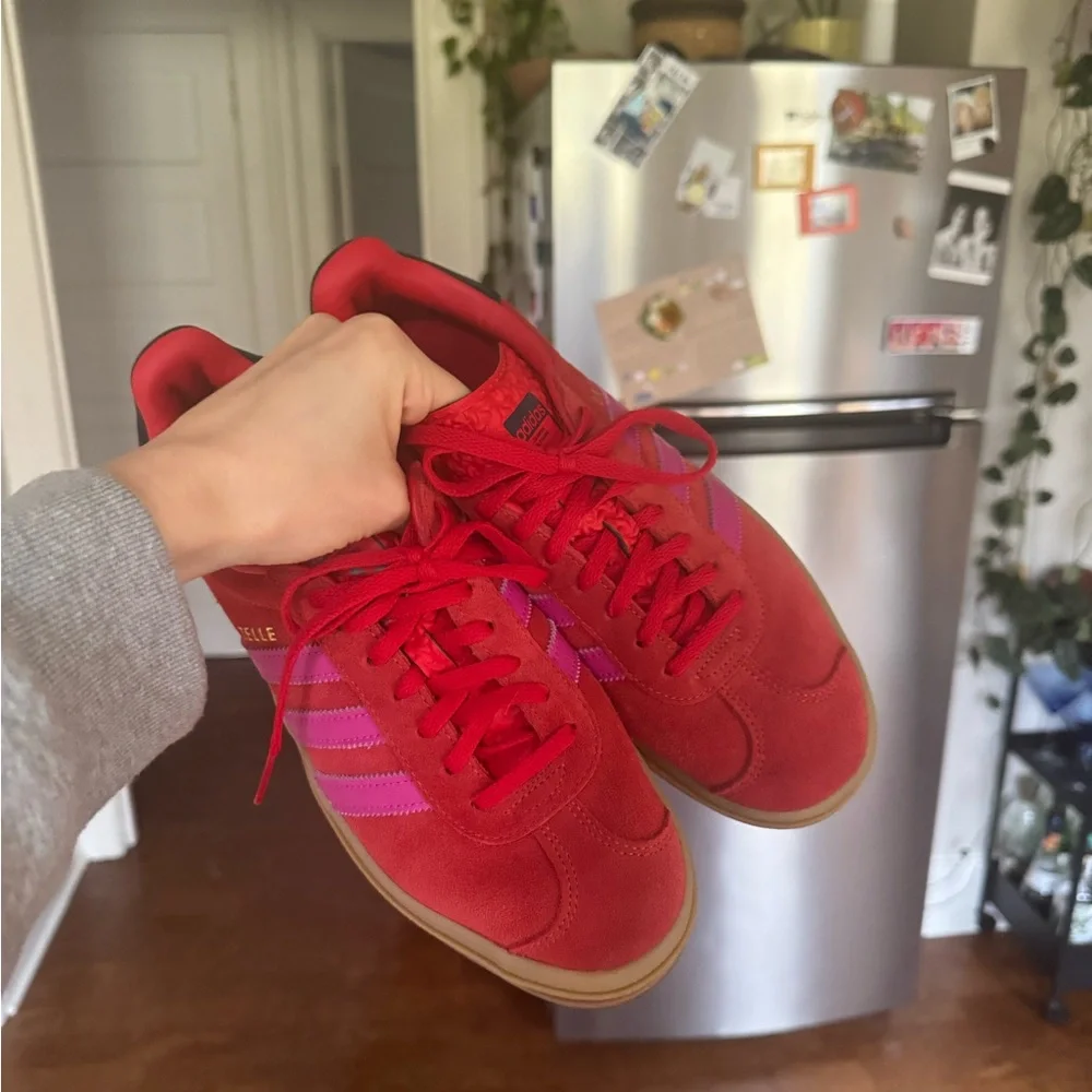 Adidas Red and Black Sneakers